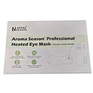 Aroma Season Professional Heated Eye Mask Vibration M1200 Grey 3000mAh Battery